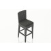Harmonia Living District Wicker Bar Chair - Sunbrella Canvas Charcoal