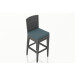 Harmonia Living District Wicker Bar Chair - Sunbrella Cast Lagoon