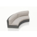 Harmonia Living District Wicker Curved Sofa - Sunbrella Cast Silver