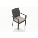 Harmonia Living District Wicker Dining Chair - Sunbrella Cast Silver