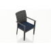 Harmonia Living District Wicker Dining Chair - Sunbrella Spectrum Indigo