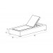 Harmonia Living District Armless Wicker Chaise Lounge - Specifications