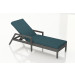 Harmonia Living District Adjustable Wicker Chaise Lounge - Sunbrella Cast Lagoon