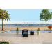 Harmonia Living Urbana 3 Piece Wicker Lounge Set - Sunbrella Cast Lagoon