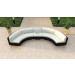 Harmonia Living Urbana 3 Piece Curved Wicker Sectional Set - Custom Cushion Fabric