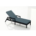 Harmonia Living Urbana Adjustable Wicker Chaise Lounge - Sunbrella Cast Lagoon