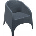 Compamia Aruba Wicker Lounge Chair Pair - Dark Gray