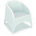 Compamia Aruba Wicker Lounge Chair Pair - White