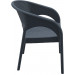 Compamia Panama Wicker Dining Chair Pair - Dark Gray