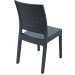 Compamia Florida Wicker Armless Dining Chair Pair - Dark Gray