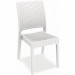 Compamia Florida Wicker Armless Dining Chair Pair - White