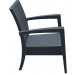 Compamia Miami Wicker Lounge Chair Pair - Dark Gray