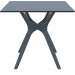 Compamia Ibiza Square Wicker Dining Table - Dark Gray