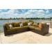 Vida Outdoor Pacific 6 Piece Wicker Sectional Set - Palm