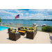Vida Outdoor Pacific 10 Piece Wicker Sectional Set - Palm