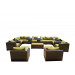 Vida Outdoor Pacific 19 Piece Wicker Sectional Set - Palm