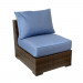 Vida Outdoor Pacific Armless Wicker Lounge Chair - Denim